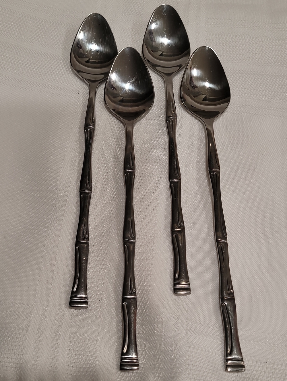 Vintage Flatware Bamboo Style Iced Tea Spoons 4